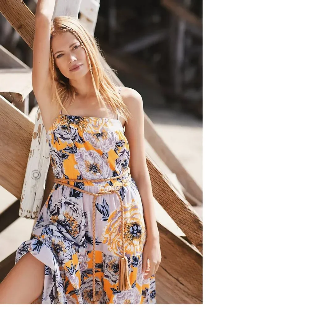 Anthropologie Maeve Brittany Multi-Tiered Maxi Dress size M - Picture 4 of 7